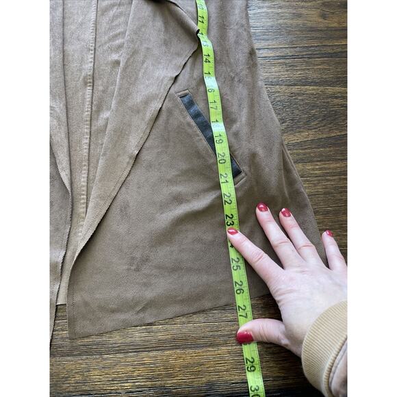 Chico’s Traveler’s Collection Dual Textile Open Cardigan Gray Brown size 0 Small - Picture 11 of 11